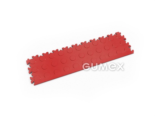 Náběhová hrana FORTELOCK 2045 k dlaždici FORTELOCK, tloušťka 7mm, 510x140mm, 92°ShA, desén penízkový, PVC, světle červená